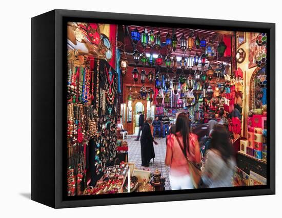 In the Souk, Marrakech, Morocco, North Africa, Africa-Gavin Hellier-Framed Stretched Canvas