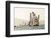 In the start of the yachting regatta Centomiglia in 2012 in front of the harbour of Bogliaco, Lake -Rasmus Kaessmann-Framed Photographic Print