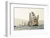 In the start of the yachting regatta Centomiglia in 2012 in front of the harbour of Bogliaco, Lake -Rasmus Kaessmann-Framed Premium Photographic Print