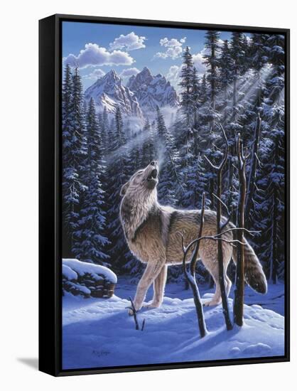 In the Still of the Tetons-R.W. Hedge-Framed Stretched Canvas