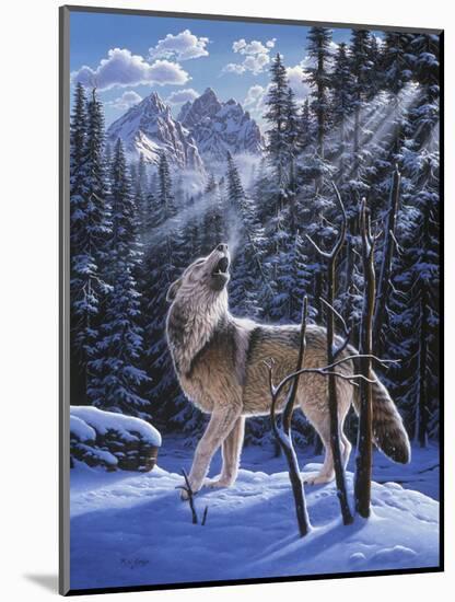 In the Still of the Tetons-R.W. Hedge-Mounted Giclee Print