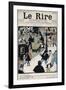 In the street - Cover of the newspaper Le Rire, of January 6, 1898 drawing by Felix Vallotton-Felix Edouard Vallotton-Framed Giclee Print