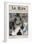 In the street - Cover of the newspaper Le Rire, of January 6, 1898 drawing by Felix Vallotton-Felix Edouard Vallotton-Framed Giclee Print