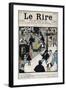 In the street - Cover of the newspaper Le Rire, of January 6, 1898 drawing by Felix Vallotton-Felix Edouard Vallotton-Framed Giclee Print