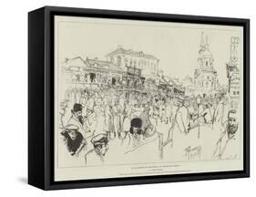 In the Streets of Berdicheff, an Interrupted Sketch-Joseph Pennell-Framed Stretched Canvas