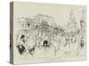 In the Streets of Berdicheff, an Interrupted Sketch-Joseph Pennell-Stretched Canvas