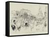 In the Streets of Berdicheff, an Interrupted Sketch-Joseph Pennell-Framed Stretched Canvas