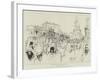 In the Streets of Berdicheff, an Interrupted Sketch-Joseph Pennell-Framed Giclee Print