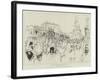 In the Streets of Berdicheff, an Interrupted Sketch-Joseph Pennell-Framed Giclee Print