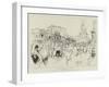 In the Streets of Berdicheff, an Interrupted Sketch-Joseph Pennell-Framed Giclee Print