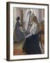 In the Studio; Anna Ancher, the Artist's Wife Painting-Michael Peter Ancher-Framed Giclee Print