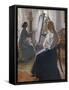 In the Studio; Anna Ancher, the Artist's Wife Painting-Michael Peter Ancher-Framed Stretched Canvas