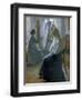 In the Studio, Anna Ancher, the Artist's Wife Painting-Michael Peter Ancher-Framed Giclee Print