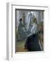 In the Studio, Anna Ancher, the Artist's Wife Painting-Michael Peter Ancher-Framed Giclee Print