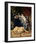 In the Studio of the Artist (Child at Fruibowl and Dog), 1881-Konstantin Jegor Makovskij-Framed Giclee Print