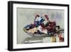 In the studio, oil paint-Christine Meder stage-art.de-Framed Photographic Print