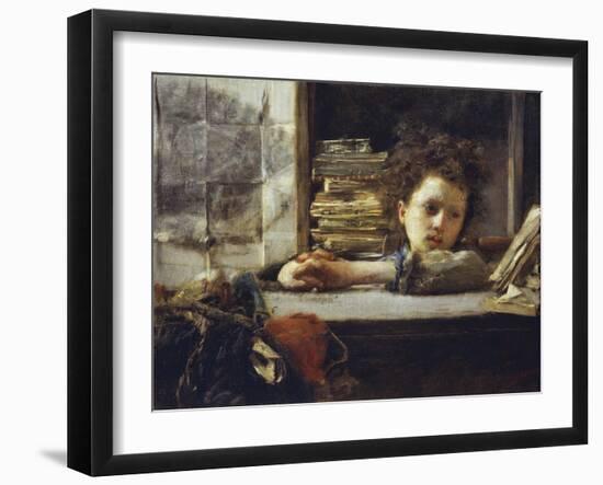 In the Study-Antonio Mancini-Framed Giclee Print
