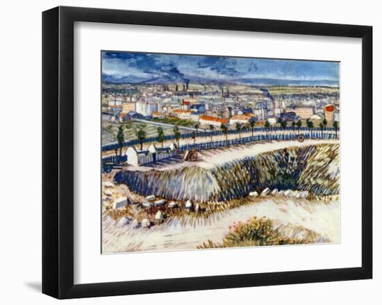 In the Suburbs of Paris-Vincent van Gogh-Framed Giclee Print