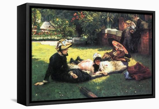 In The Sun-James Tissot-Framed Stretched Canvas