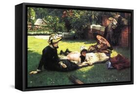 In The Sun-James Tissot-Framed Stretched Canvas