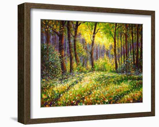 In the Sunny Forest-Valery Rybakow-Framed Art Print