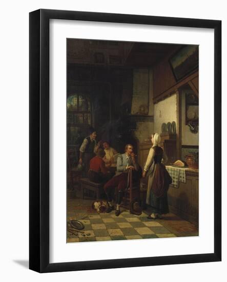 In the Tavern, 1876-Eugène Boudin-Framed Giclee Print