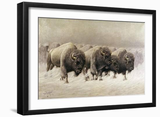 In the Teeth of the Blizzard-E.w. Lenders-Framed Giclee Print