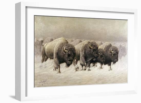 In the Teeth of the Blizzard-E.w. Lenders-Framed Giclee Print