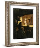 In the Theatre, 1860-64-Honore Daumier-Framed Giclee Print