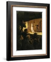 In the Theatre, 1860-64-Honore Daumier-Framed Giclee Print