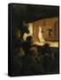 In the Theatre, 1860-64-Honore Daumier-Framed Stretched Canvas