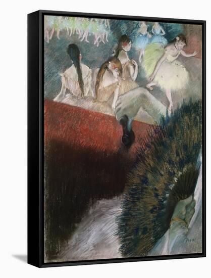 In the Theatre-Edgar Degas-Framed Stretched Canvas