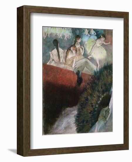 In the Theatre-Edgar Degas-Framed Giclee Print