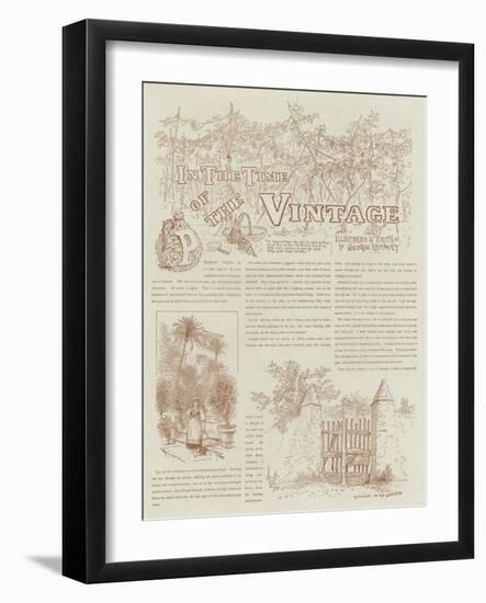 In the Time of the Vintage-null-Framed Giclee Print