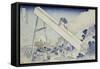 In the Totomi Mountains-Katsushika Hokusai-Framed Stretched Canvas