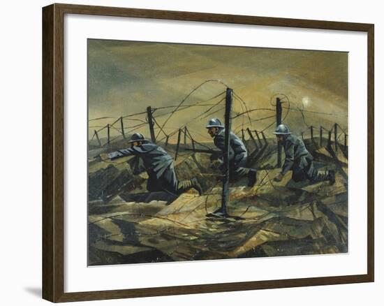 In the Trenches, 1917-Christopher Richard Wynne Nevinson-Framed Giclee Print