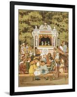 In the Tuilleries Gardens. Children Watching a Punch and Judy Puppet Show-Ellen Houghton-Framed Giclee Print