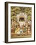 In the Tuilleries Gardens. Children Watching a Punch and Judy Puppet Show-Ellen Houghton-Framed Giclee Print