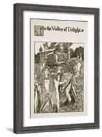 In the Valley of Delight, illustration from 'The Story of King Arthur and his Knights', 1903-Howard Pyle-Framed Giclee Print