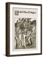 In the Valley of Delight, illustration from 'The Story of King Arthur and his Knights', 1903-Howard Pyle-Framed Giclee Print