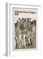 In the Valley of Delight, illustration from 'The Story of King Arthur and his Knights', 1903-Howard Pyle-Framed Giclee Print