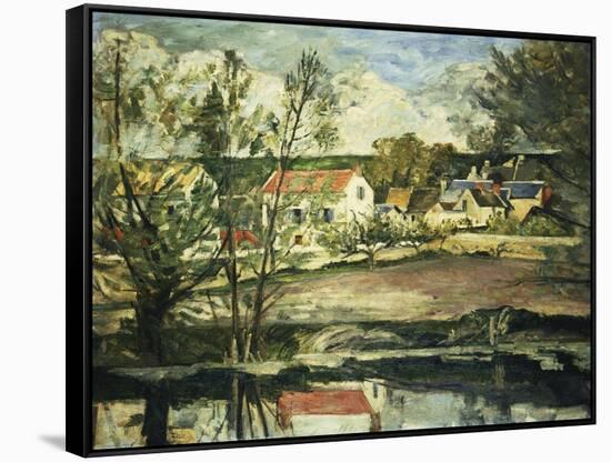 In the Valley of the Oise-Paul Cézanne-Framed Stretched Canvas