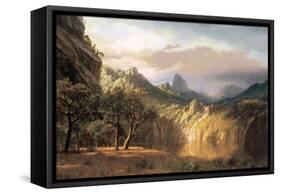 In the Valley-Albert Bierstadt-Framed Stretched Canvas