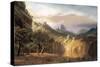 In the Valley-Albert Bierstadt-Stretched Canvas