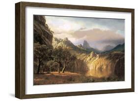 In the Valley-Albert Bierstadt-Framed Art Print