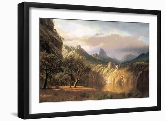 In the Valley-Albert Bierstadt-Framed Art Print