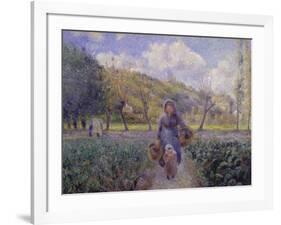 In the Vegetable Garden, 1881-Camille Pissarro-Framed Giclee Print