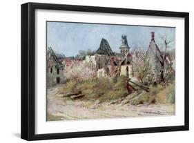 In the Village of Craonnelle, 9th May 1917, 1917-Francois Flameng-Framed Giclee Print