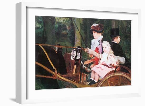 In The Wagon-Mary Cassatt-Framed Art Print