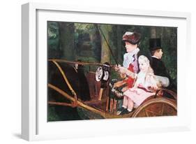 In The Wagon-Mary Cassatt-Framed Art Print